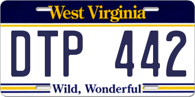 WV license plate DTP442