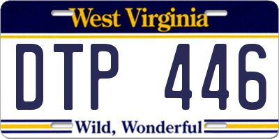 WV license plate DTP446