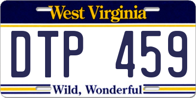 WV license plate DTP459