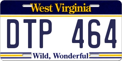 WV license plate DTP464