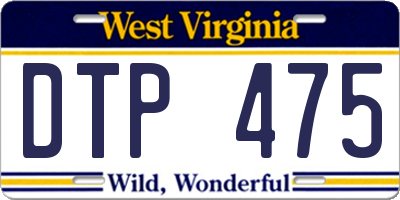 WV license plate DTP475