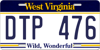 WV license plate DTP476