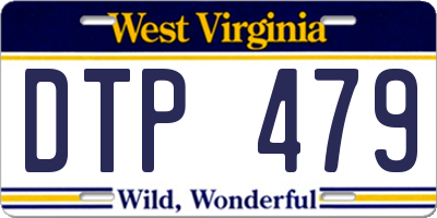 WV license plate DTP479