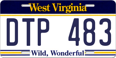 WV license plate DTP483