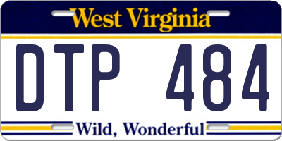 WV license plate DTP484