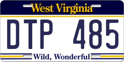 WV license plate DTP485