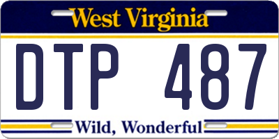WV license plate DTP487