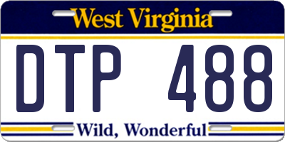 WV license plate DTP488
