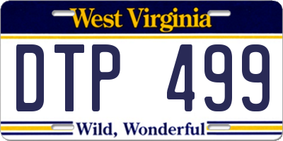 WV license plate DTP499