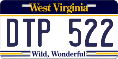 WV license plate DTP522