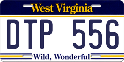 WV license plate DTP556