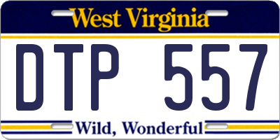 WV license plate DTP557