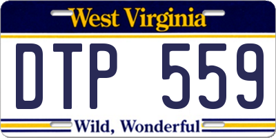 WV license plate DTP559