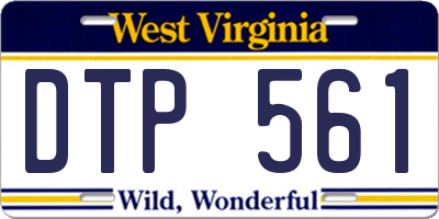 WV license plate DTP561