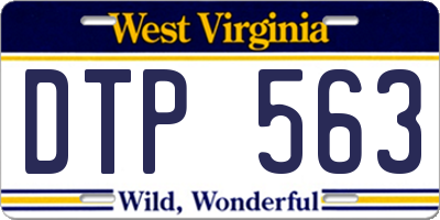 WV license plate DTP563