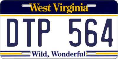 WV license plate DTP564