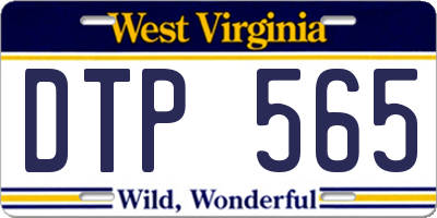 WV license plate DTP565