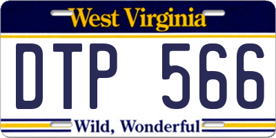 WV license plate DTP566