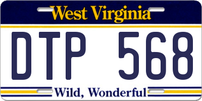 WV license plate DTP568