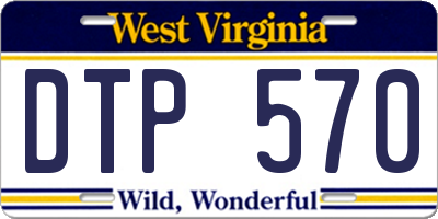 WV license plate DTP570