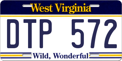 WV license plate DTP572
