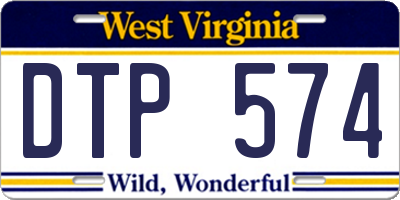 WV license plate DTP574