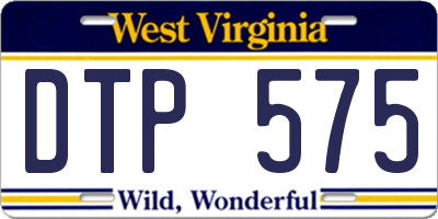 WV license plate DTP575