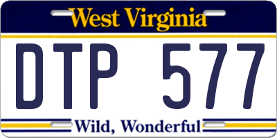 WV license plate DTP577