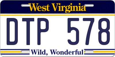 WV license plate DTP578