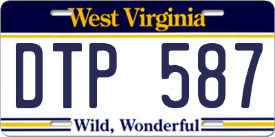 WV license plate DTP587
