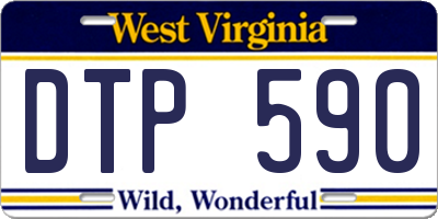 WV license plate DTP590