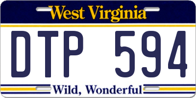 WV license plate DTP594