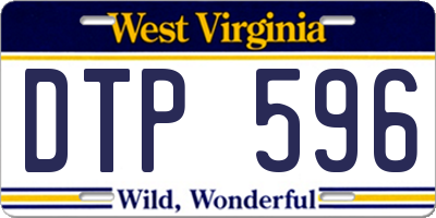 WV license plate DTP596