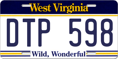 WV license plate DTP598