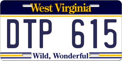 WV license plate DTP615