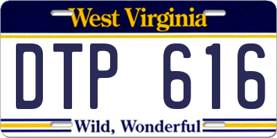 WV license plate DTP616
