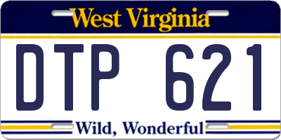 WV license plate DTP621