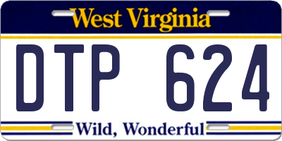 WV license plate DTP624