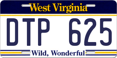 WV license plate DTP625