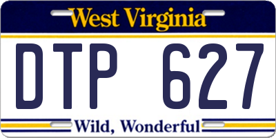 WV license plate DTP627