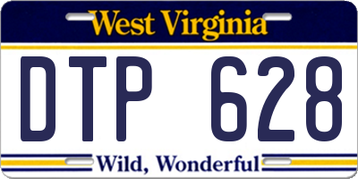 WV license plate DTP628