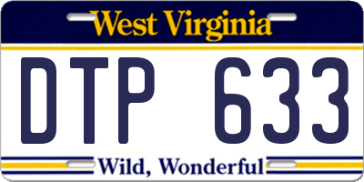 WV license plate DTP633