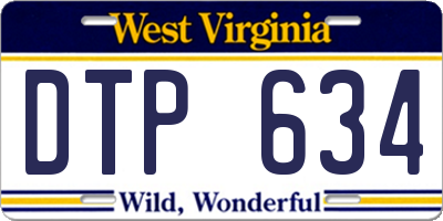 WV license plate DTP634