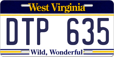 WV license plate DTP635