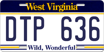 WV license plate DTP636