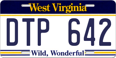 WV license plate DTP642