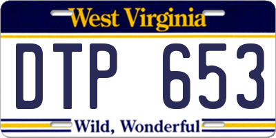 WV license plate DTP653