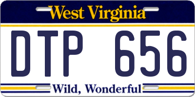 WV license plate DTP656