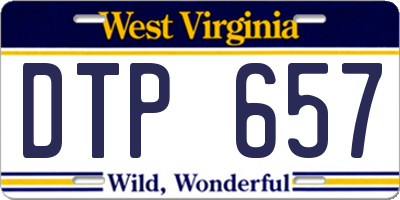 WV license plate DTP657