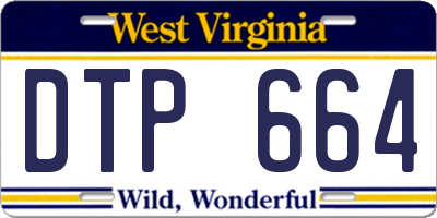 WV license plate DTP664